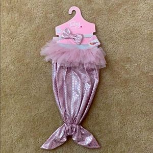 Baby mermaid tail with matching bow